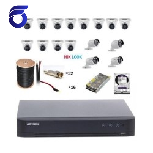 پکیج دوربین مداربسته 16کانال IP 4Mp هایلوک شماره FI-HL416