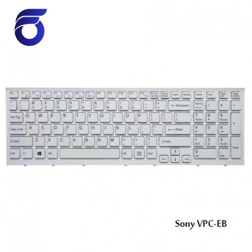 کیبورد لپ تاپ سونی VPC-EB سفید-با فریم