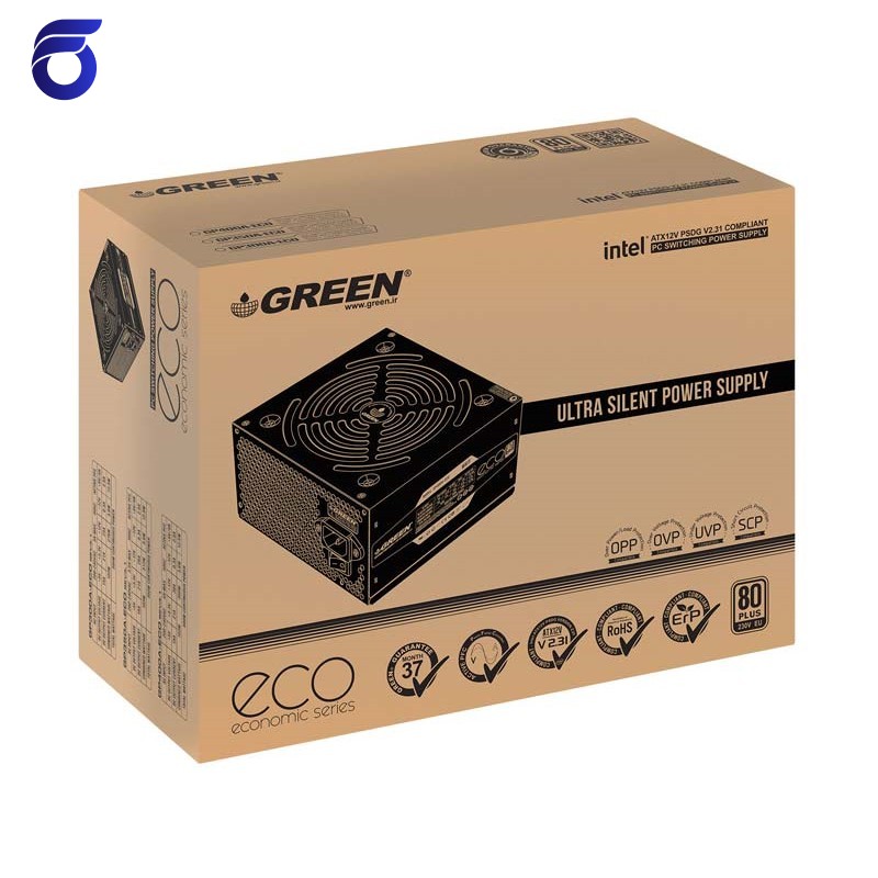 منبع تغذیه گرین مدل Green GP400A-ECO Rev3.1
