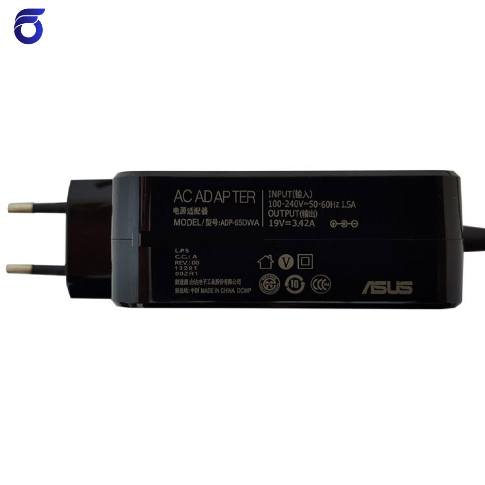 آداپتور لپ تاپ ایسوس 19V 3.42A Gimo Plus مربعی زنبوکی سرفیش بزرگ 4*1.35mm