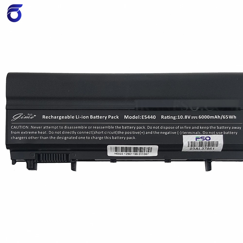 باتری لپ تاپ دل Latitude E5440_VV0NF 9Cell Gimo Plus مشکی-65 وات ساعت