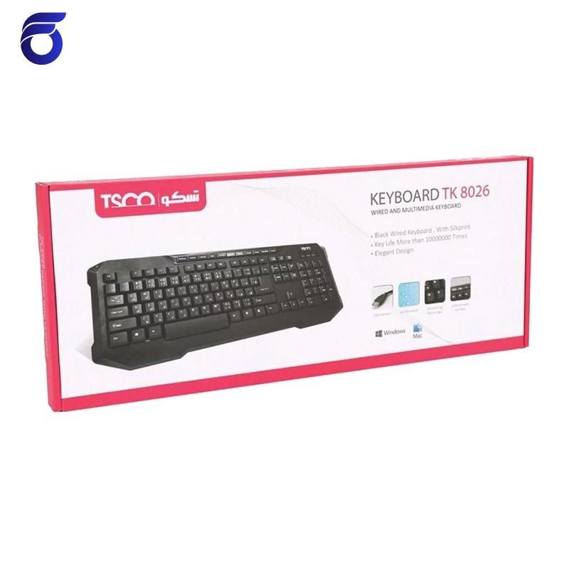 کیبورد با سیم تسکو مدل TSCO TK 8026