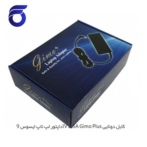 آداپتور لپ تاپ ایسوس 9V 2.5A Gimo Plus کابل دوتایی