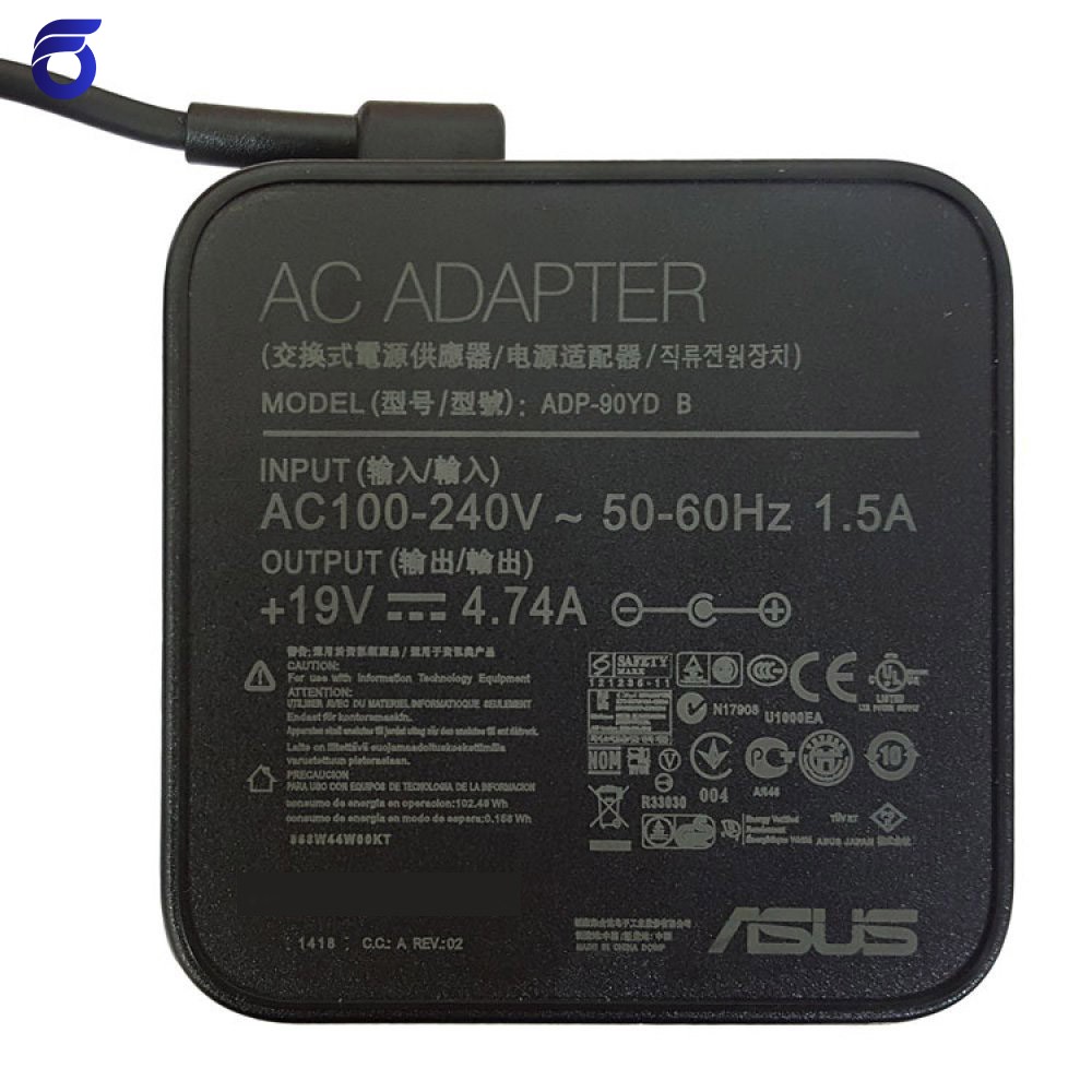 آداپتور لپ تاپ ایسوس 19V 4.7A Gimo Plus مربعی