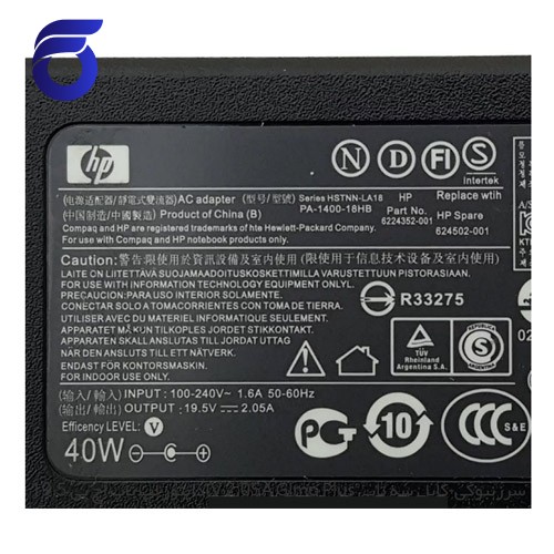 آداپتور لپ تاپ اچ پی 19.5V 2.05A Gimo Plus سرزنبوکی-کابل سه تایی