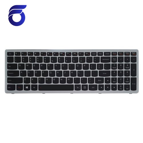کیبورد لپ تاپ لنوو IdeaPad Z510 مشکی-با بک لایت-با فریم نقره ای