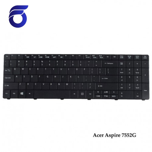 کیبورد لپ تاپ ایسر 7552G مشکی - با دکمه پهن Acer Aspire 7552G Laptop Keyboard