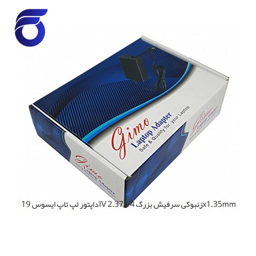 آداپتور لپ تاپ ایسوس 19V 2.37A زنبوکی سرفیش بزرگ 4x1.35mm