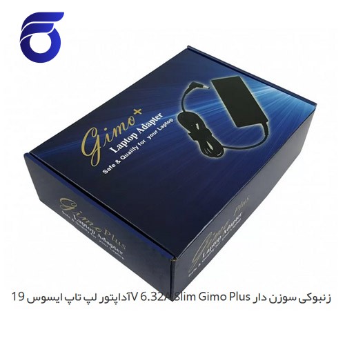 آداپتور لپ تاپ ایسوس 19V 6.32A Slim Gimo Plus زنبوکی سوزن دار