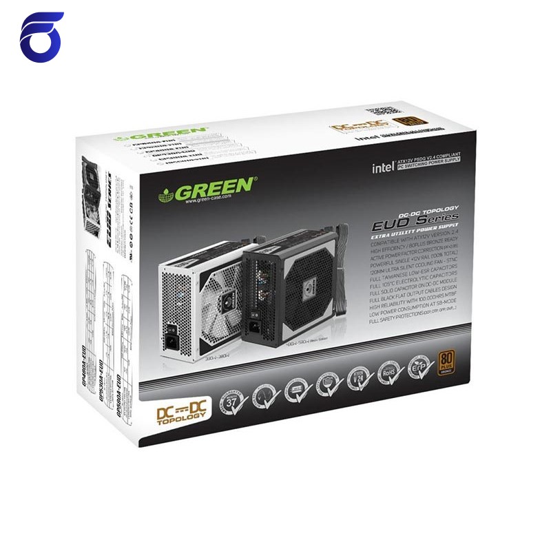 منبع تغذیه گرین مدل Green GP380A-EUD