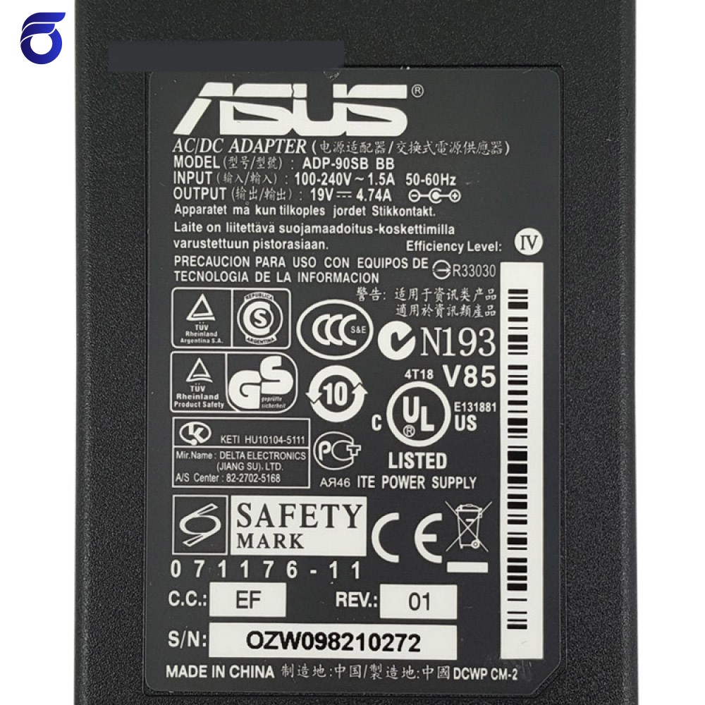 آداپتور لپ تاپ ایسوس 19V 4.7A Gimo Plus