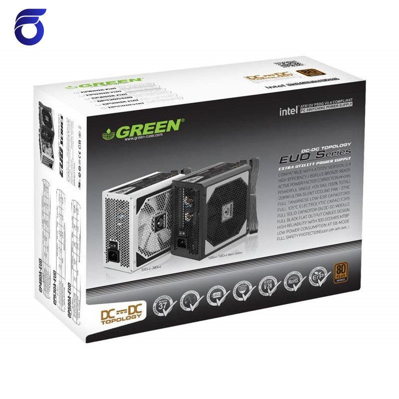منبع تغذیه گرین مدل Green GP530A-EUD