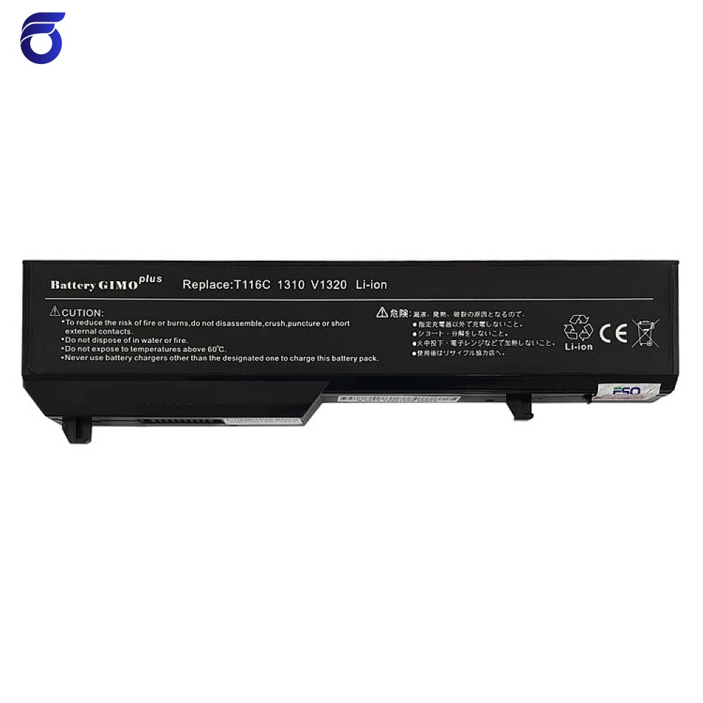 باتری لپ تاپ دل Battery Dell Vostro 1320 6Cell Gimo Plus مشکی-49 وات ساعت