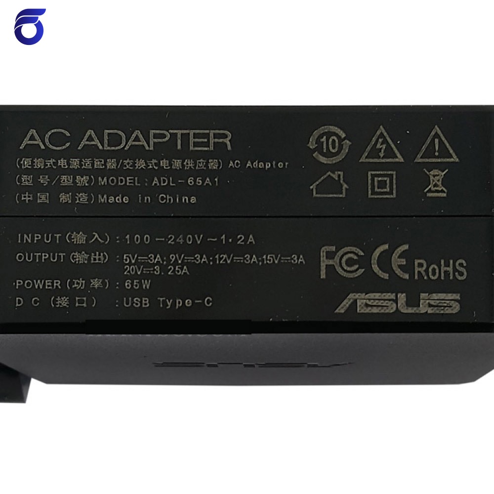 آداپتور تبلت-موبایل-لپ تاپ 20V 3.25A-20V 2.25A-15V 3A-12V 3A-5V 2A Type C مربعی