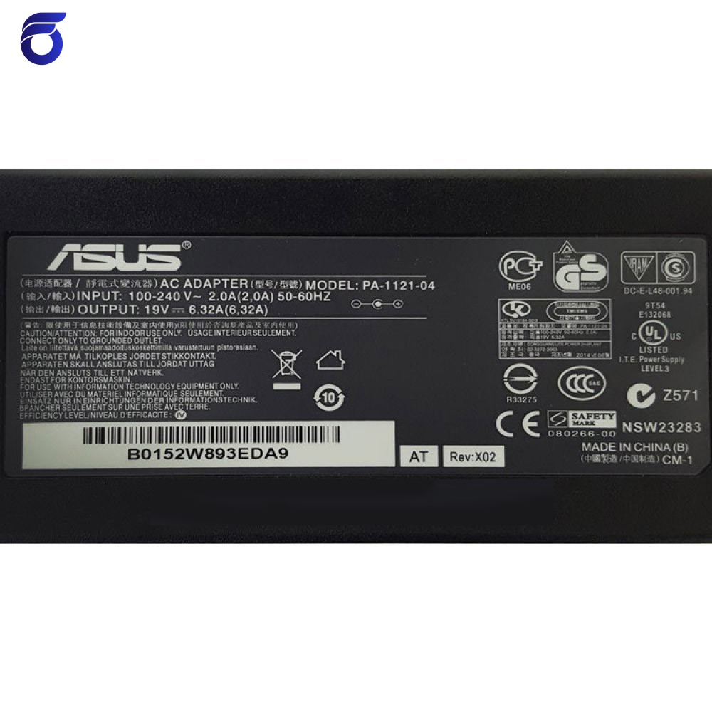 آداپتور لپ تاپ ایسوس 19V 6.3A Gimo Plus
