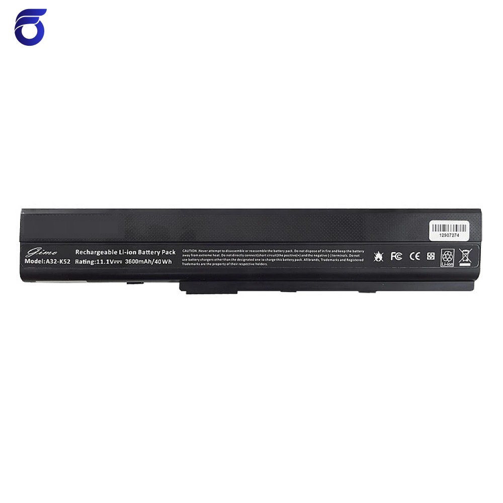 باتری لپ تاپ ایسوس K42-K52-X42 مشکی-40 وات ساعت