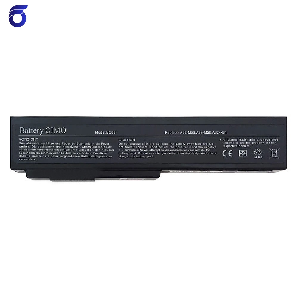 باتری لپ تاپ ایسوس Battery Asus N61 6Cell