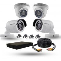 پکیج دوربین مداربسته 4کانال HD 2Mp هایک ویژن شماره FH-H204